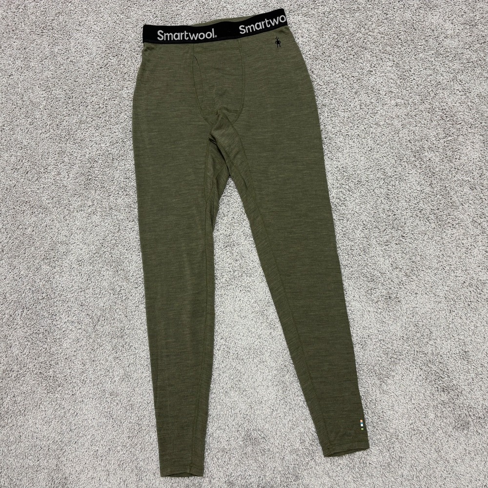 Smartwool Merino 250 Base Layer Bottoms Leggings Green 100% Wool Mens Small